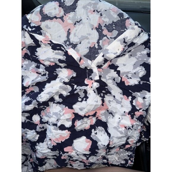 Saint Tropez West Blue Pink & Gray Abstract Print Popover Top Women's Size 1X - Picture 3 of 11